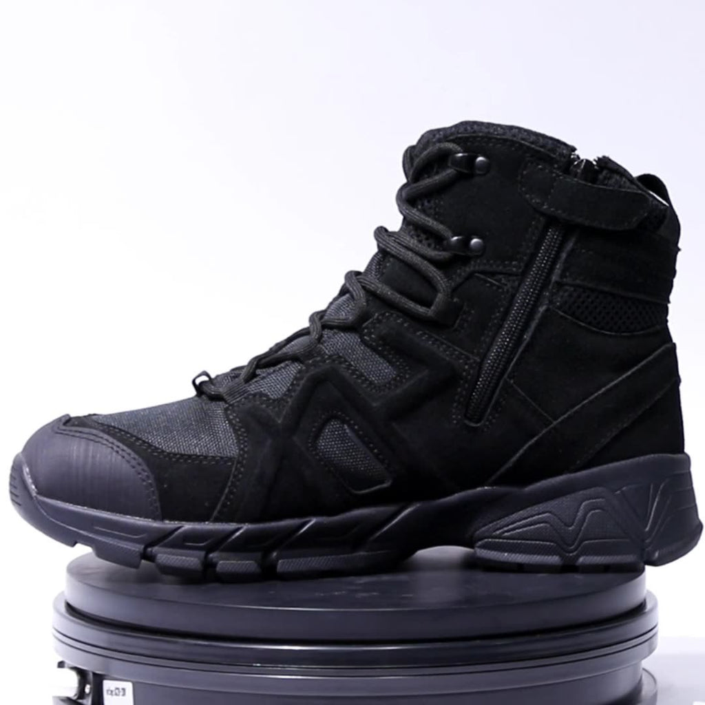 Men's Outdoor Hiking and Trekking "Tiger-Wolf" Tactical Boots—Large Sizes, Mid-Cut Combat Boots, Non-Slip Training Shoes